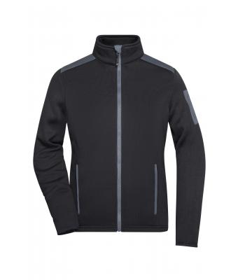 Ladies Ladies' Knitted Fleece Jacket Black/carbon 8045