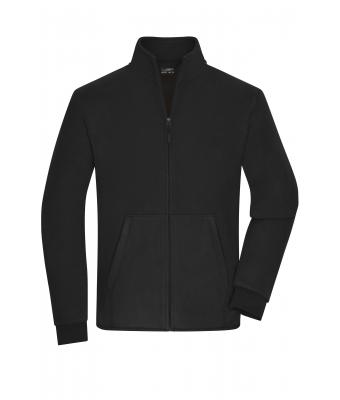 Men Men's Bonded Fleece Jacket Black/dark-grey 11464