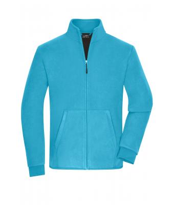 Men Men's Bonded Fleece Jacket Turquoise/dark-grey 11464