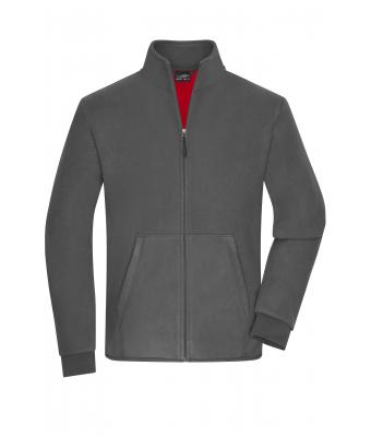 Men Men's Bonded Fleece Jacket Carbon/red 11464